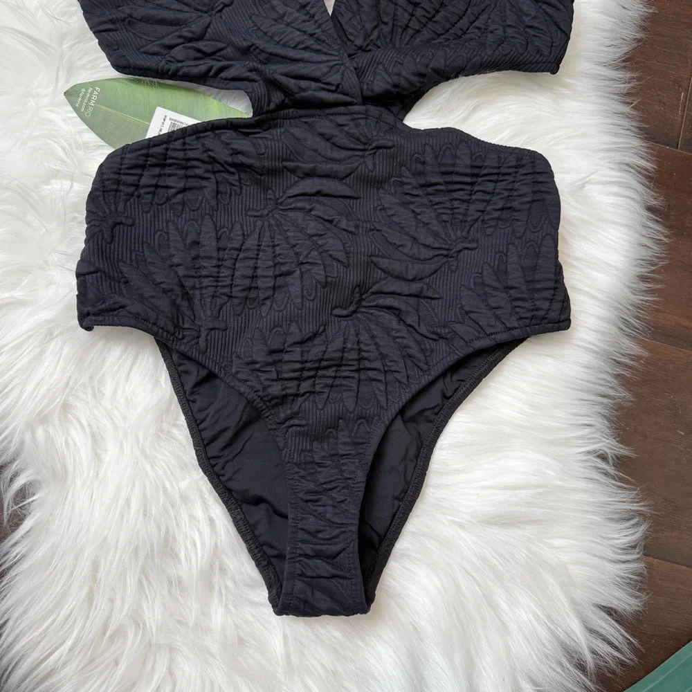 Farm Rio Copabanana Side Cutout Quilted One-Piece Swimsuit - Picture 8 of 10